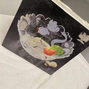 Elegant Clear Glass Bowl with Floral Design